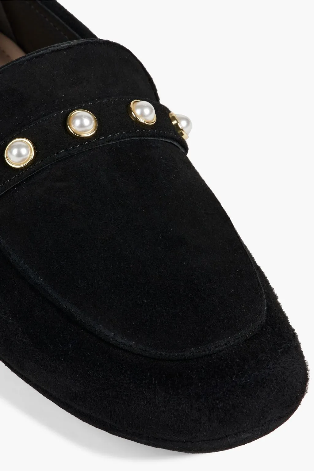 Allpearls suede loafers with embellishment STUART WEITZMAN, black