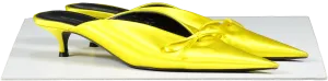 Balenciaga Satin Knife Bow Mules 40 In Yellow UK 6 EU 39 