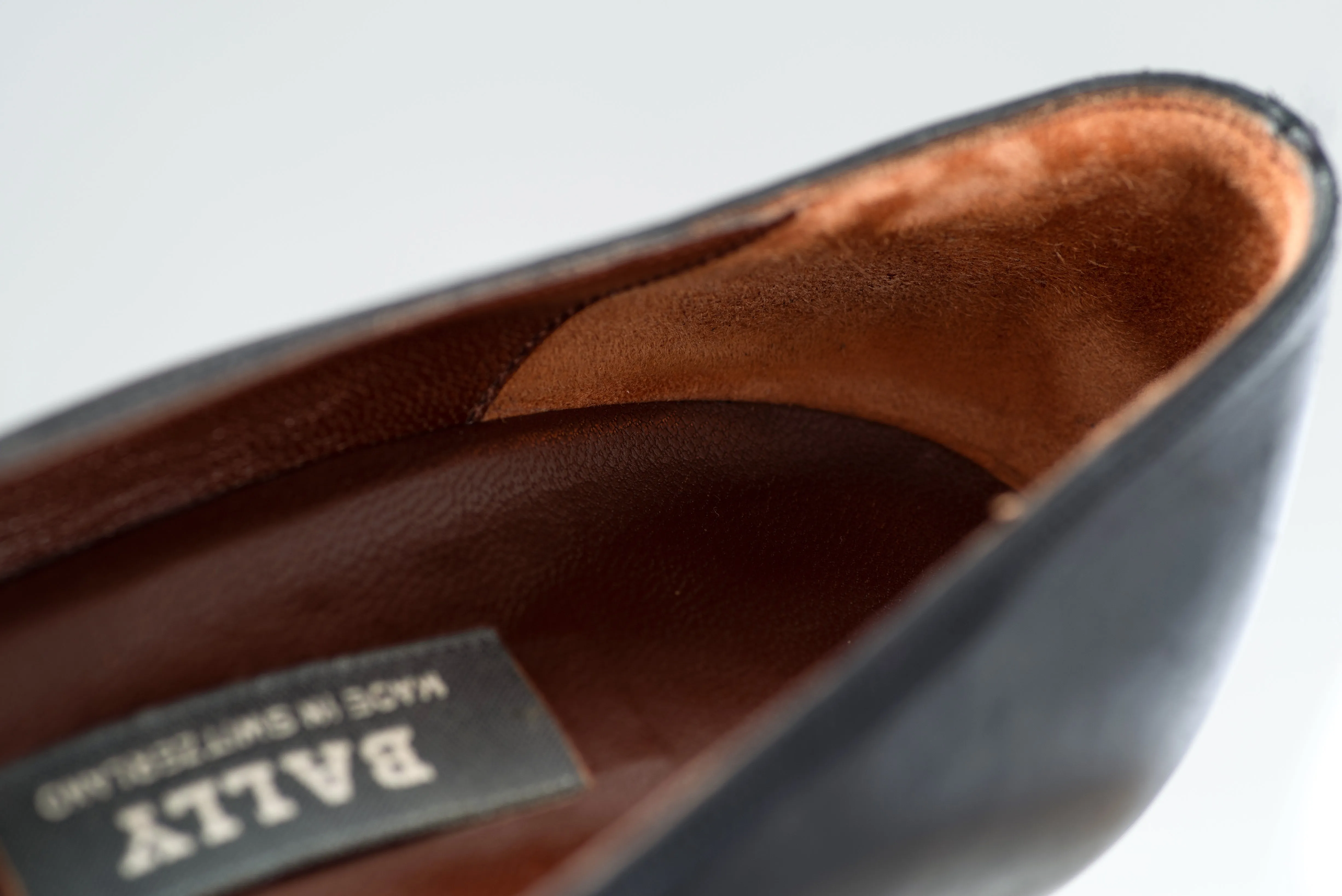 Bally Swiss Made Black Leather Angled Square Toe Pumps, US 9/ UK 6.5