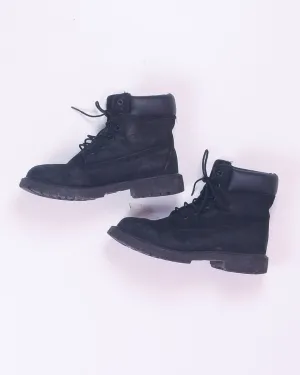 Black Timberland Combat Boots, 5.5