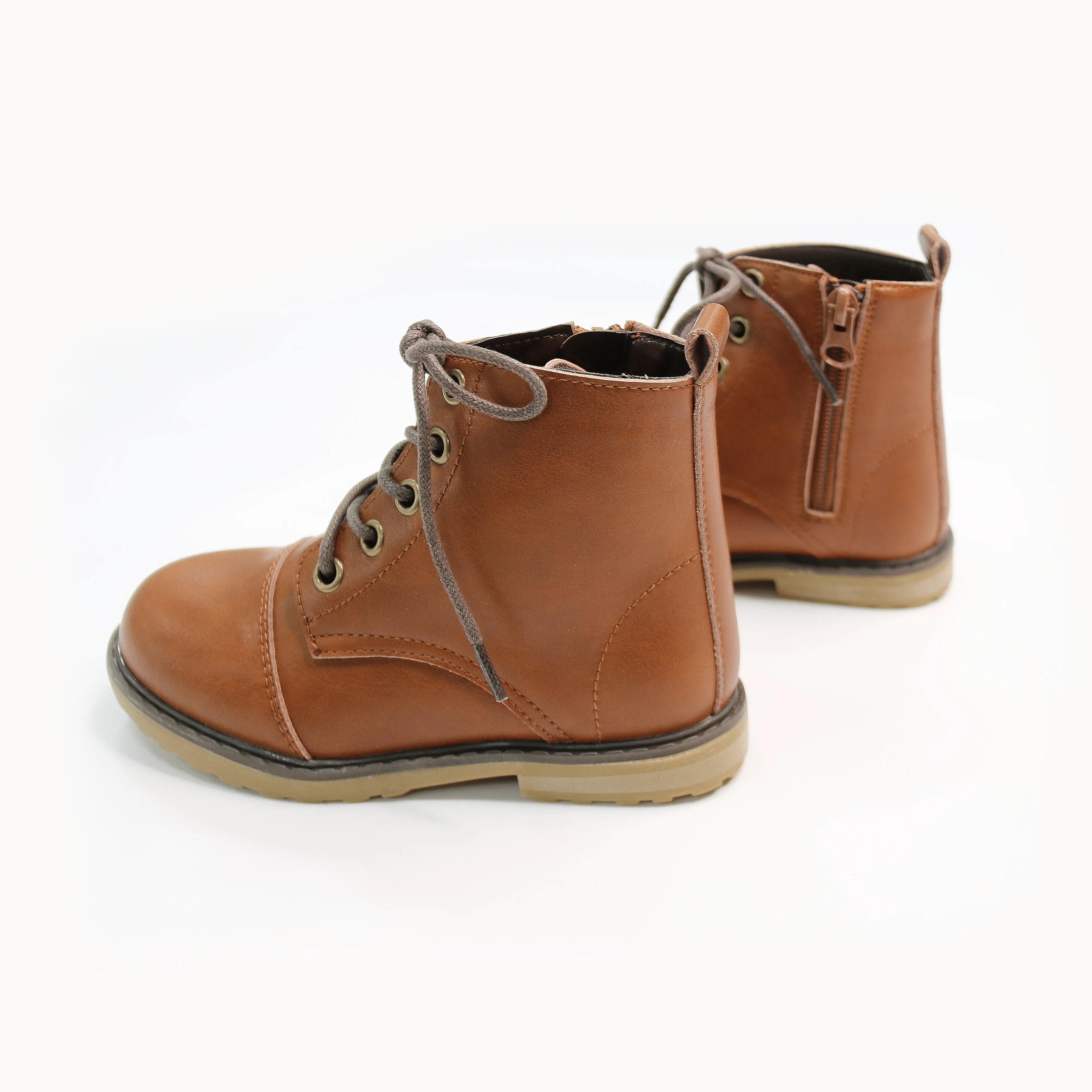 Chestnut Faux Leather Boots