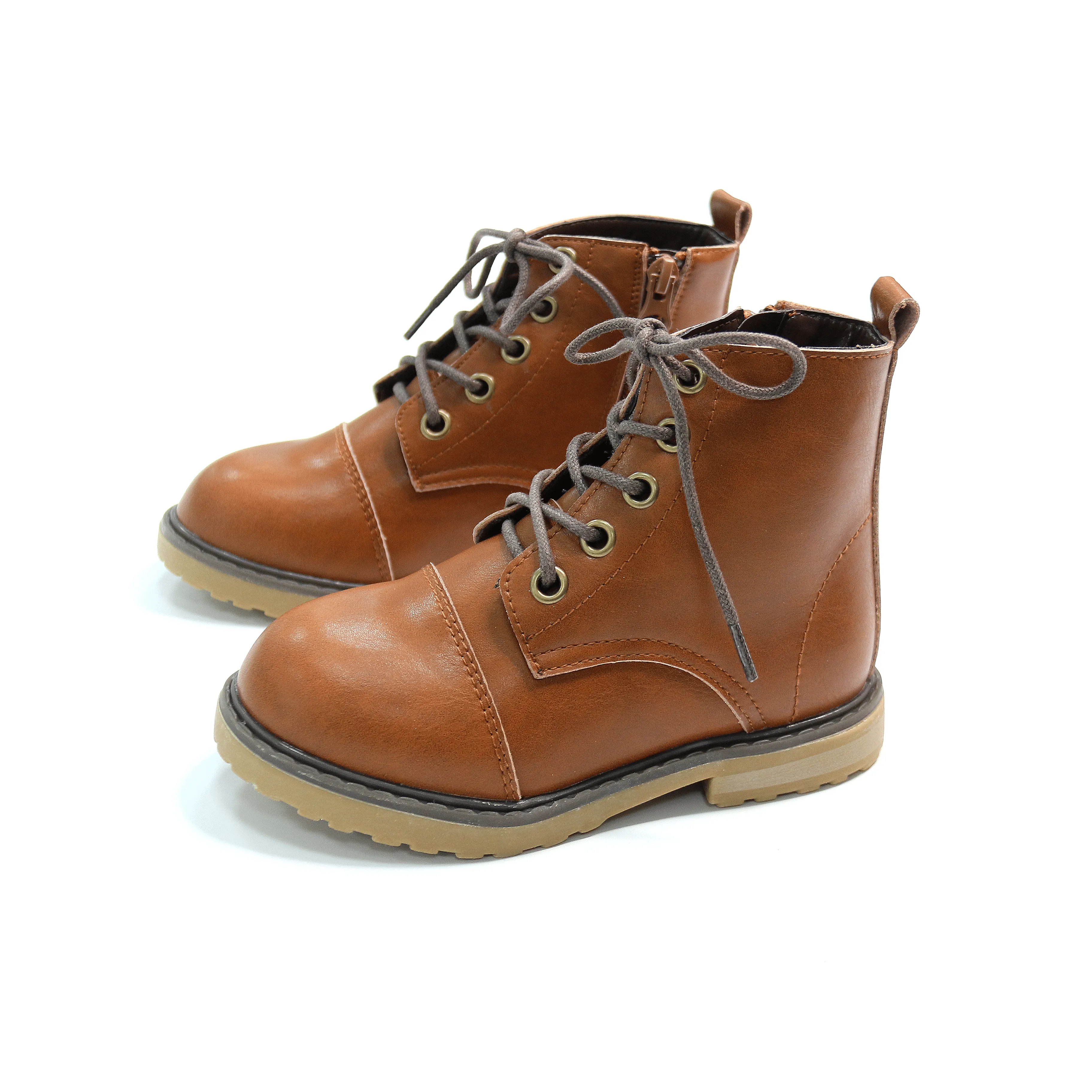 Chestnut Faux Leather Boots