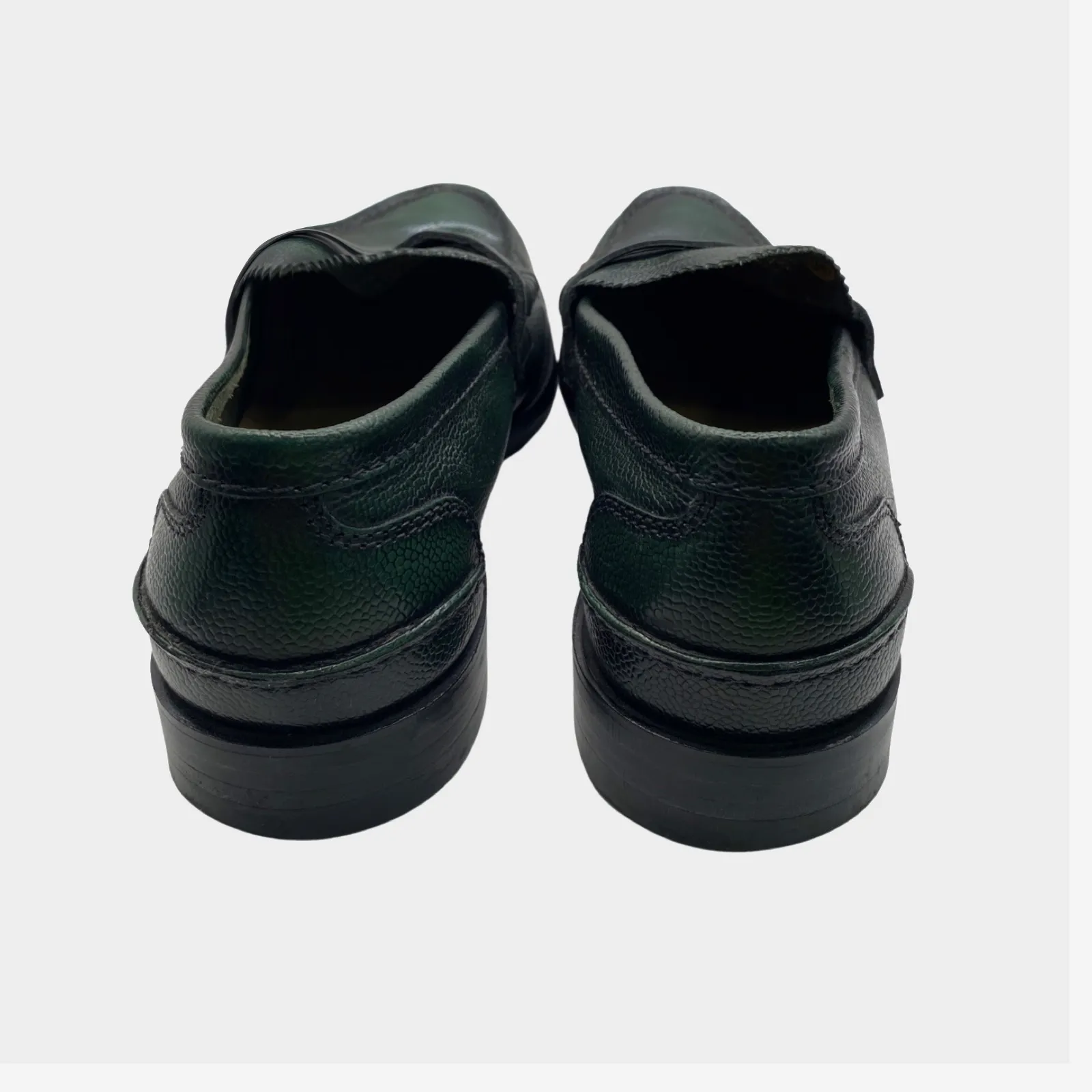 CHURCH'S men's green leather loafers