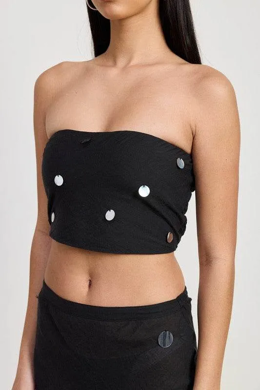 Cropped Bias Tube Top