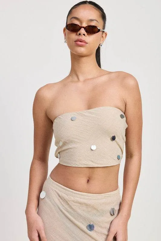 Cropped Bias Tube Top