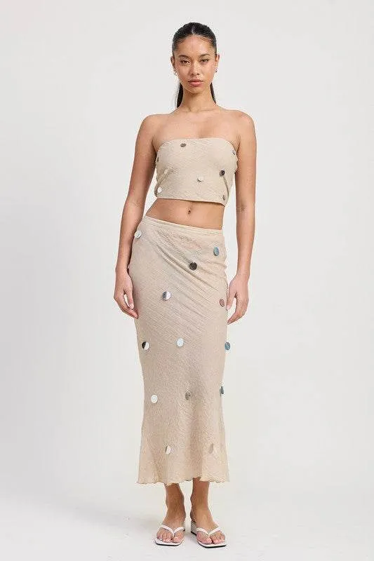 Cropped Bias Tube Top