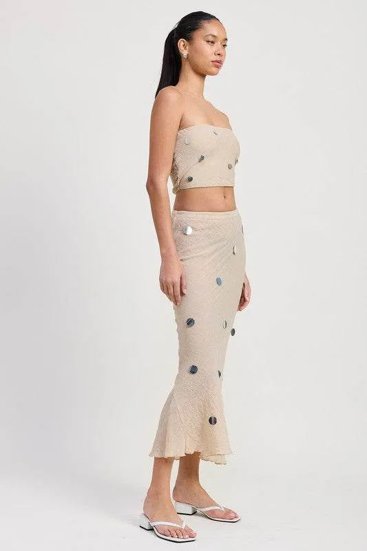 Cropped Bias Tube Top
