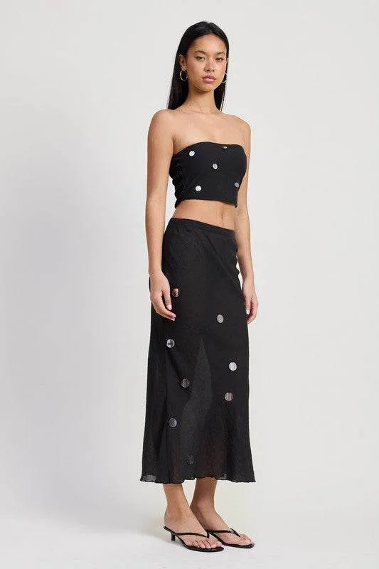 Cropped Bias Tube Top