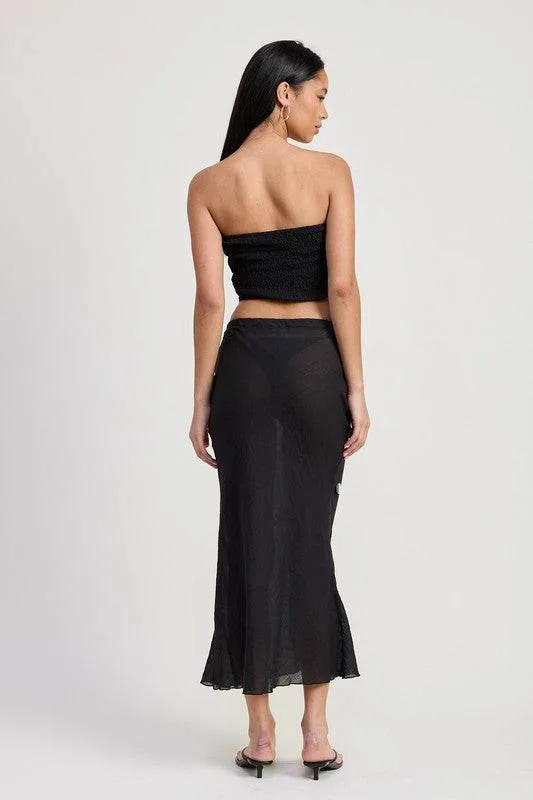 Cropped Bias Tube Top
