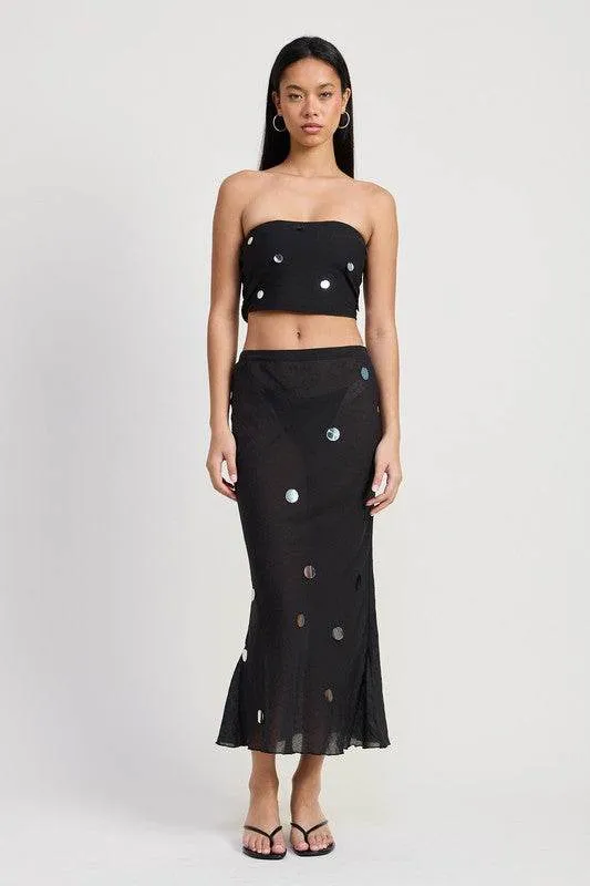 Cropped Bias Tube Top