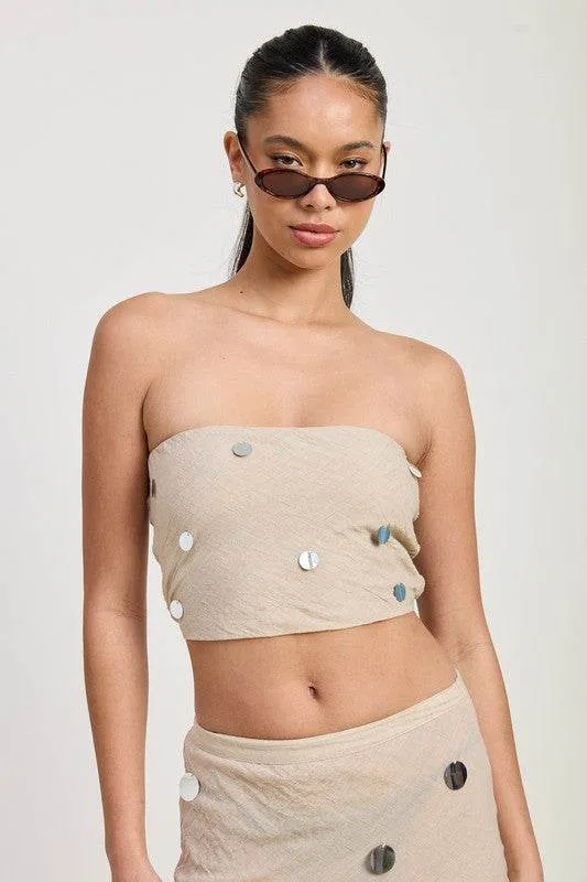 Cropped Bias Tube Top