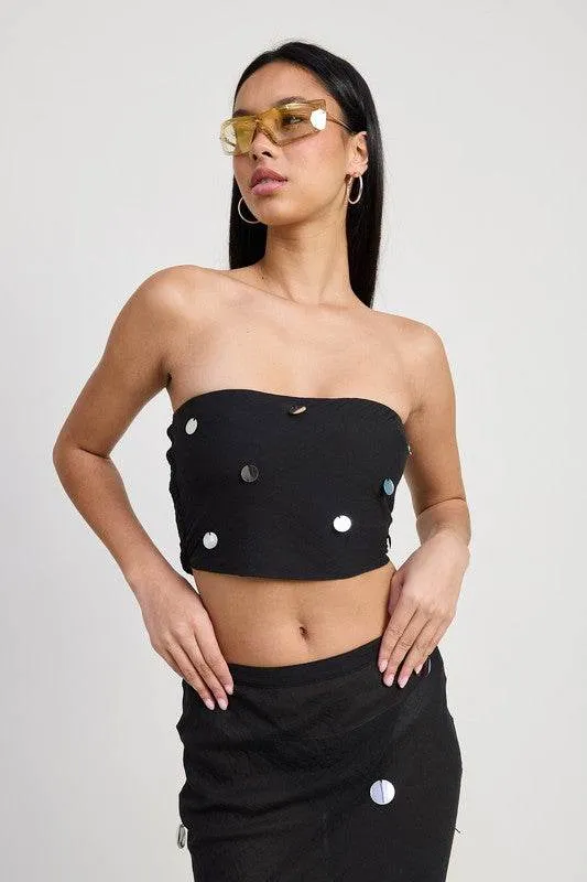 Cropped Bias Tube Top