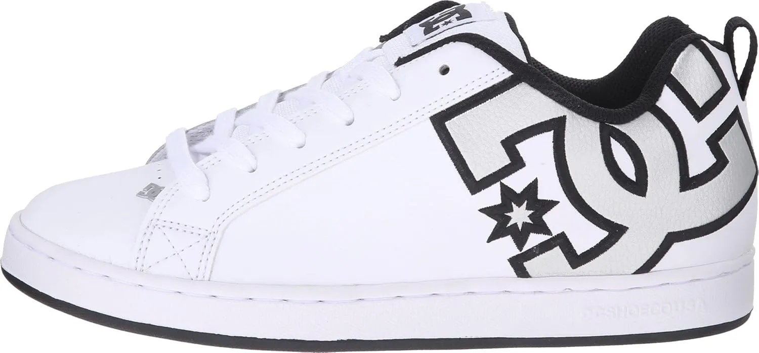 DC Women's Court Graffik White/M Silver 7 Sneakers