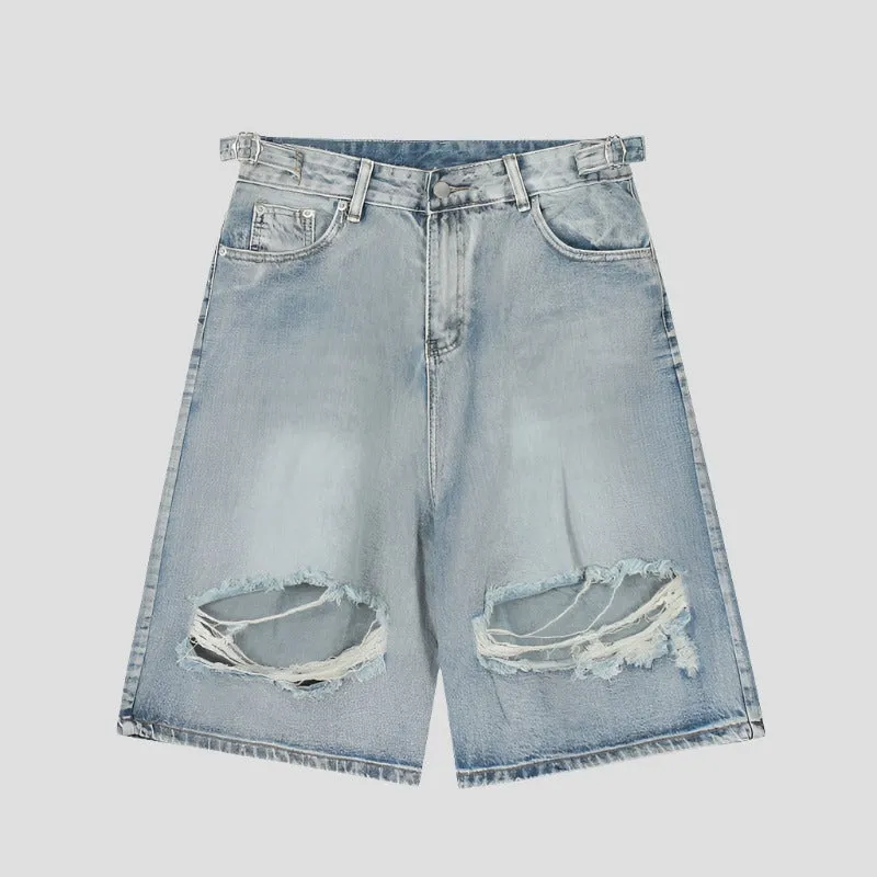 distressed denim shorts for summer