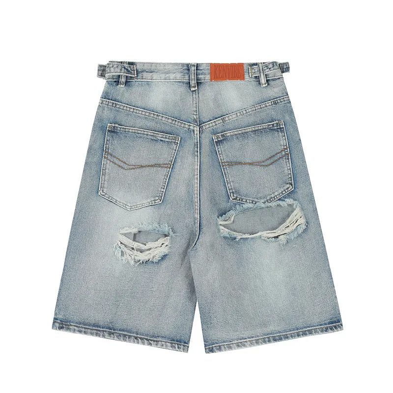 distressed denim shorts for summer