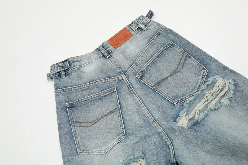 distressed denim shorts for summer