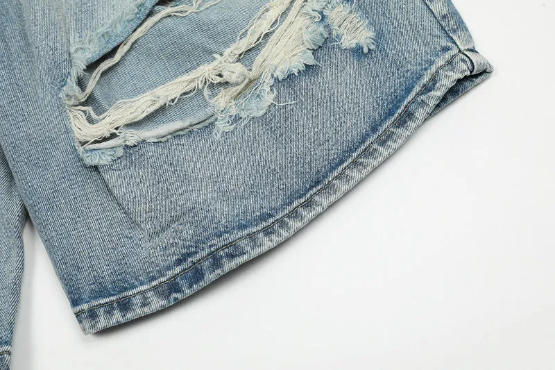 distressed denim shorts for summer