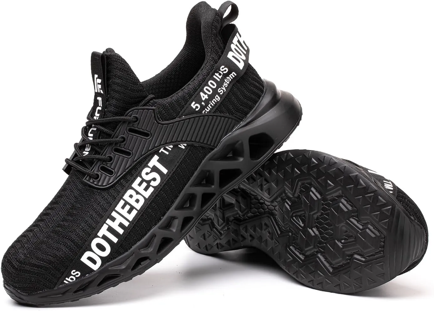 Furuian Steel Toe Sneakers for Men Women Lightweight Safety Shoes Comfortable Puncture Proof Slip On Indestructible Work Shoes