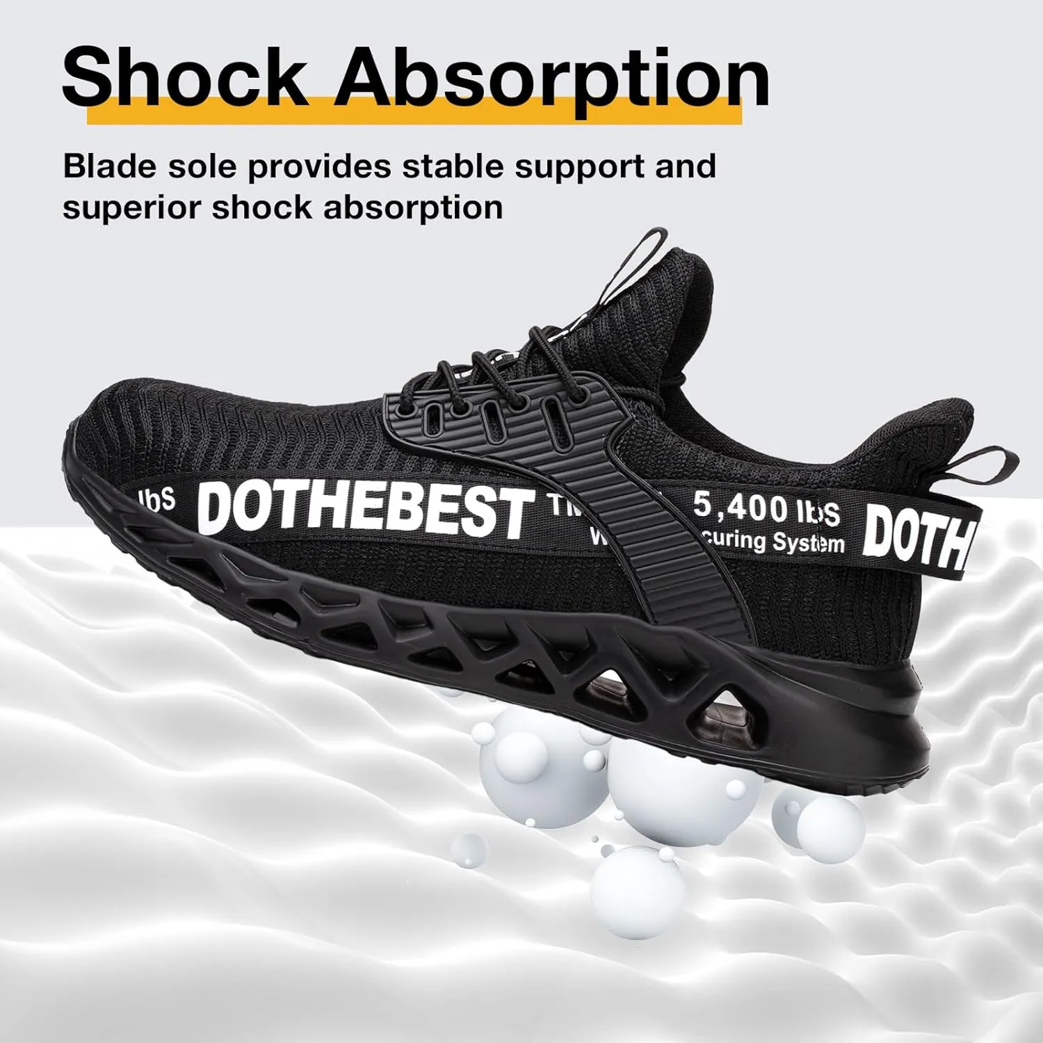 Furuian Steel Toe Sneakers for Men Women Lightweight Safety Shoes Comfortable Puncture Proof Slip On Indestructible Work Shoes