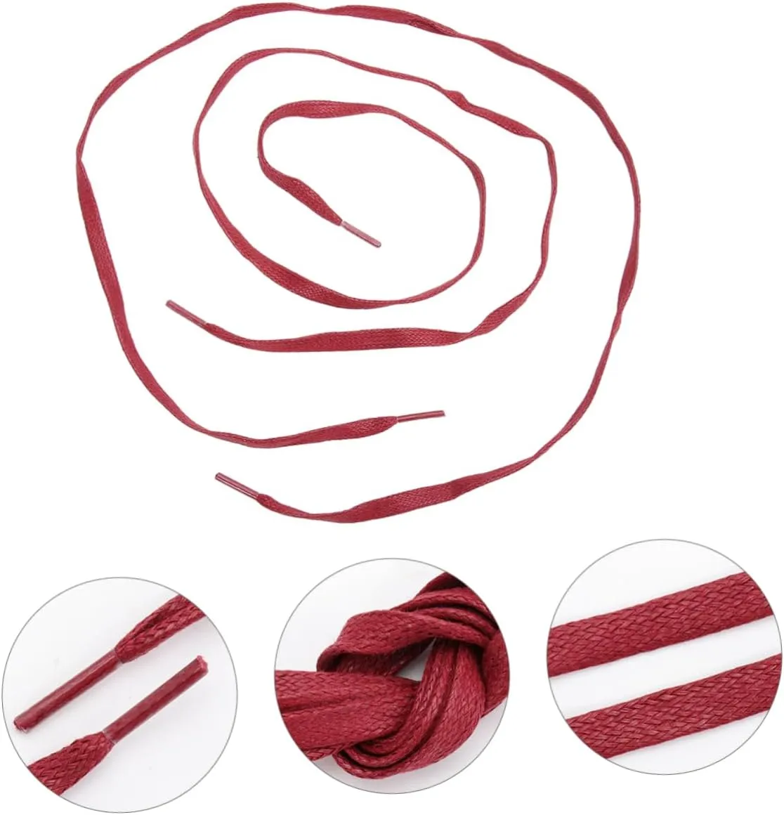 GALPADA 1 Pair Flat Waxed Shoelaces Casual Shoe Tie Cotton Shoelace Sneakers Shoelace Flat Shoelaces