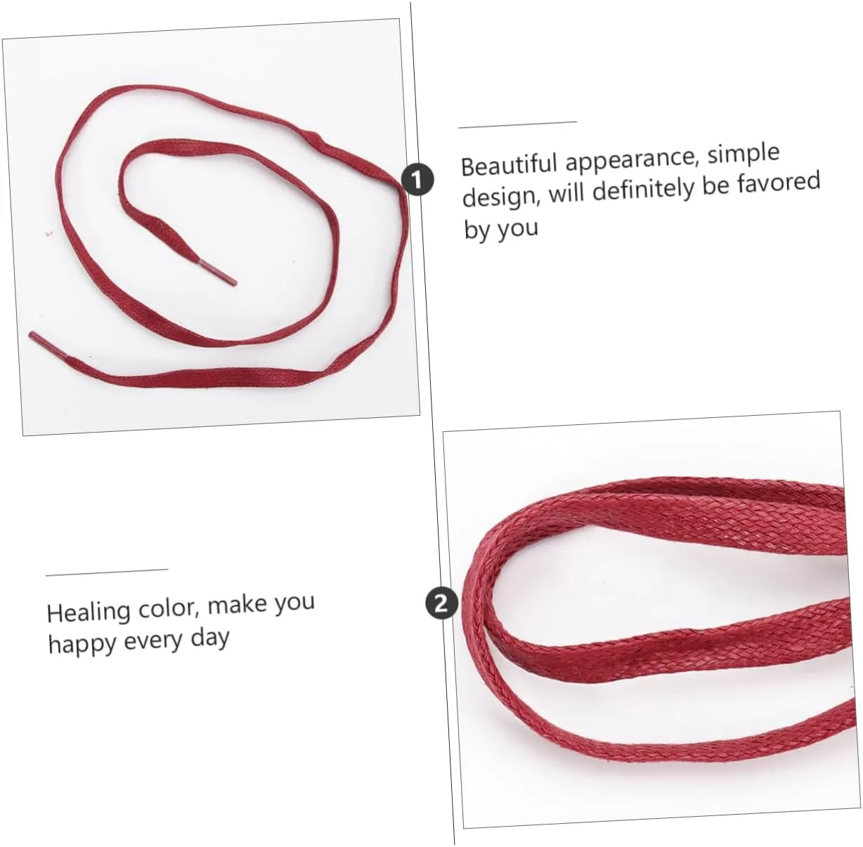 GALPADA 1 Pair Flat Waxed Shoelaces Casual Shoe Tie Cotton Shoelace Sneakers Shoelace Flat Shoelaces