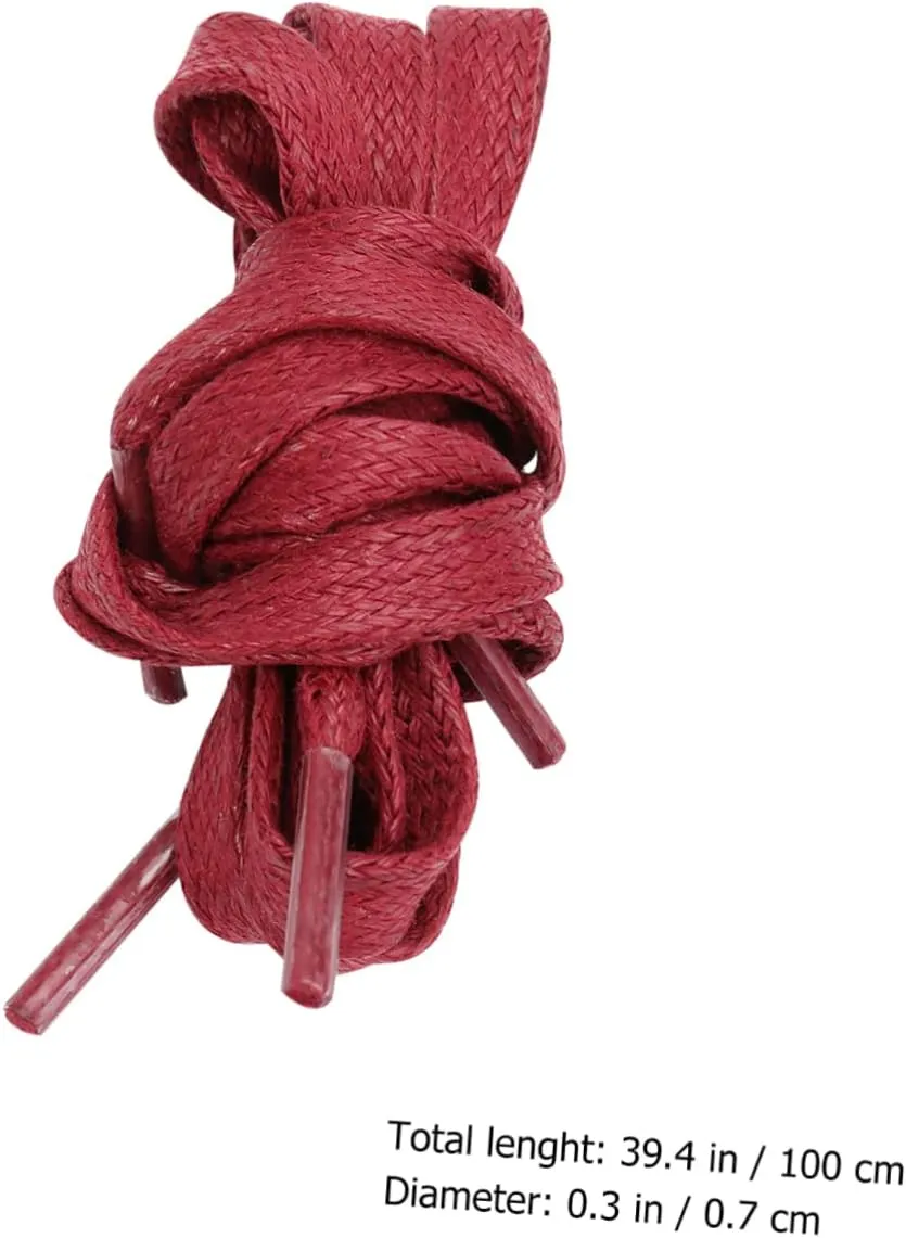 GALPADA 1 Pair Flat Waxed Shoelaces Casual Shoe Tie Cotton Shoelace Sneakers Shoelace Flat Shoelaces