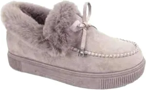 Lausiuoe Winter Fashion Boots For Women 2024 Snow Boots Fur Lined Warm Fuzzy booties Casual Slip On Comfortable Loafers Shoes