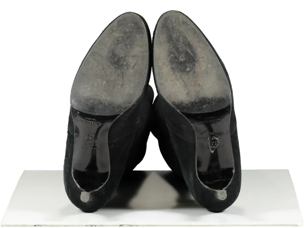 LK Bennett Black Suede Heeled Boots UK 6 EU 39 