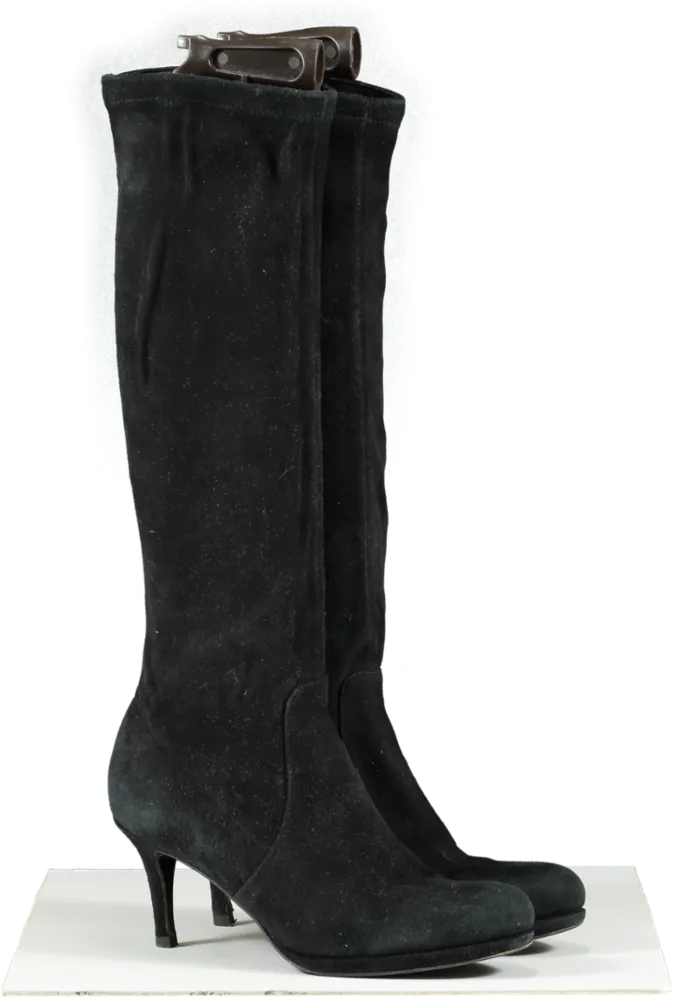 LK Bennett Black Suede Heeled Boots UK 6 EU 39 