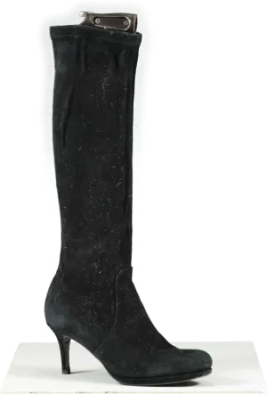 LK Bennett Black Suede Heeled Boots UK 6 EU 39 