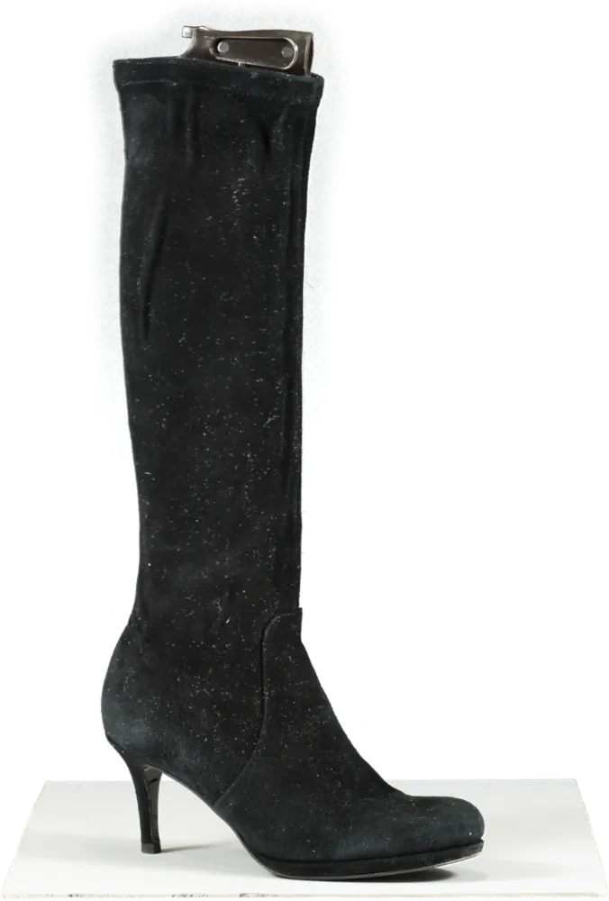 LK Bennett Black Suede Heeled Boots UK 6 EU 39 