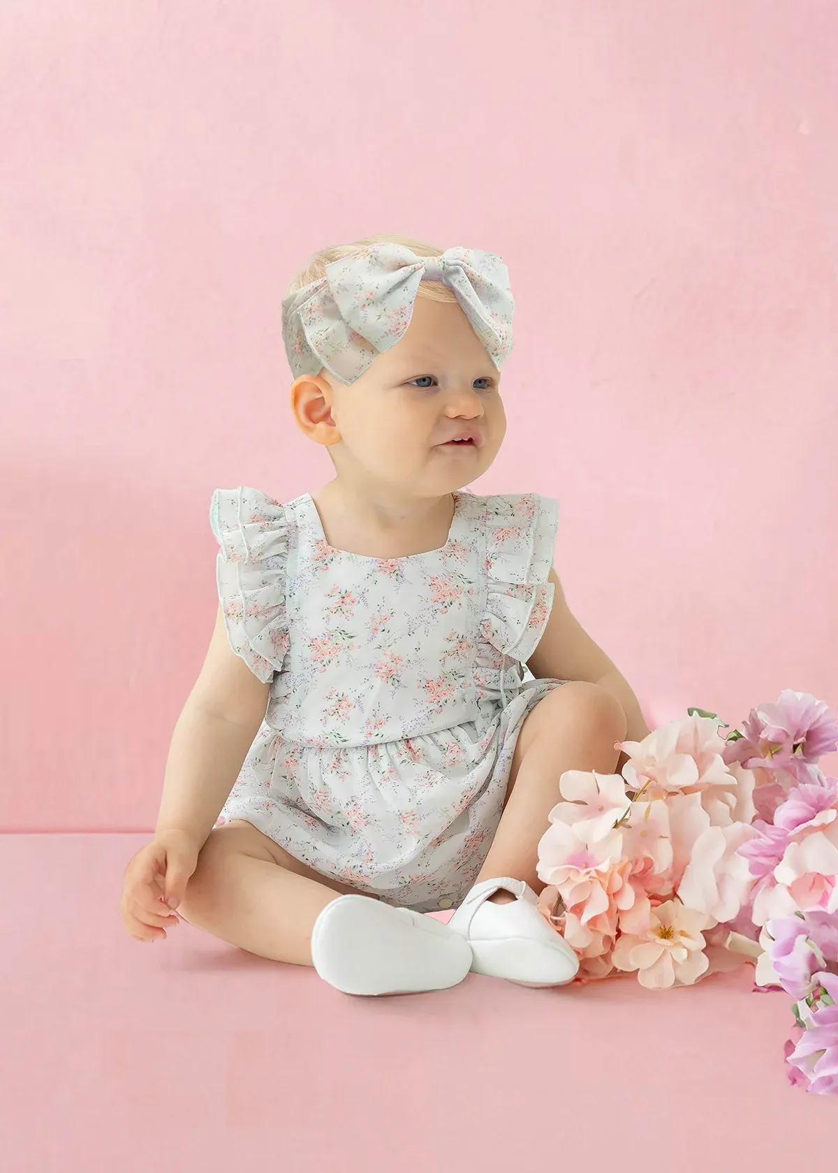 Mabel & Honey - Blue Eden Romper