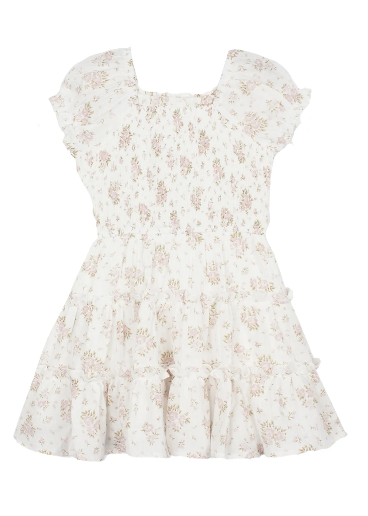 Mabel & Honey - White Rose Garden Dress