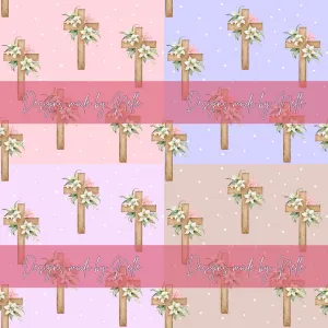 Pastel floral cross *bundle*