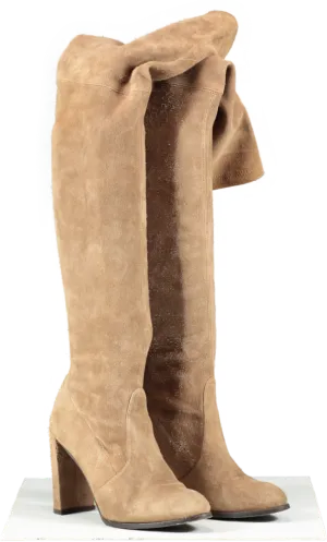 Stuart Weitzman Brown Highland Suede Over-the-knee Boots UK 4 EU 36