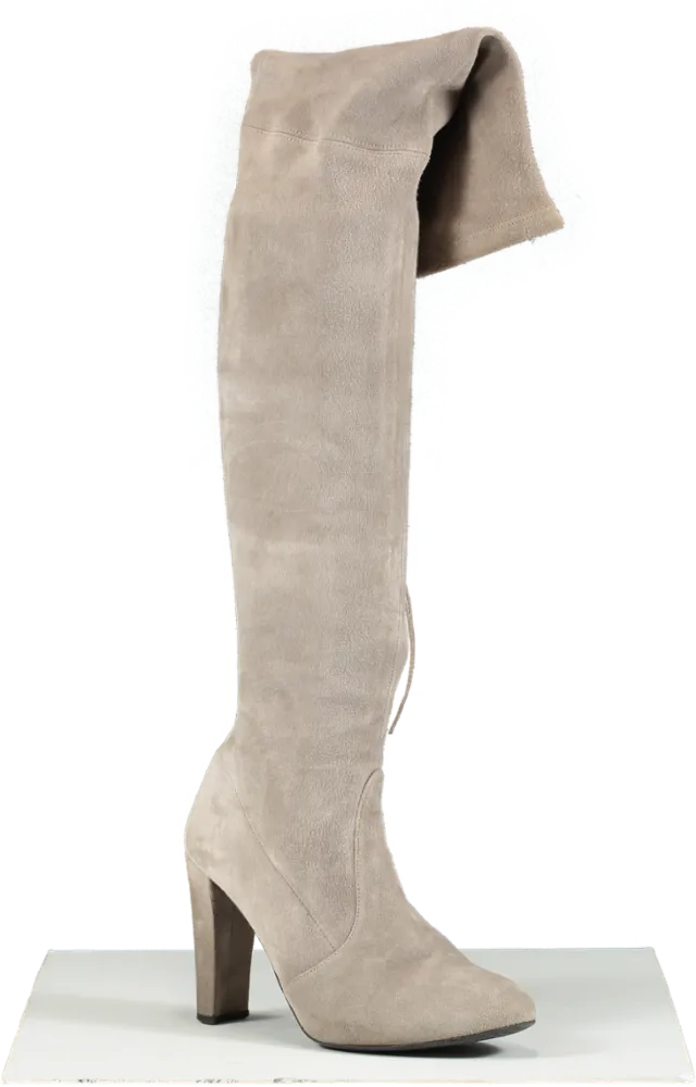 Stuart Weitzman Grey Highland Over-the-knee Suede Boots UK 4 EU 37 