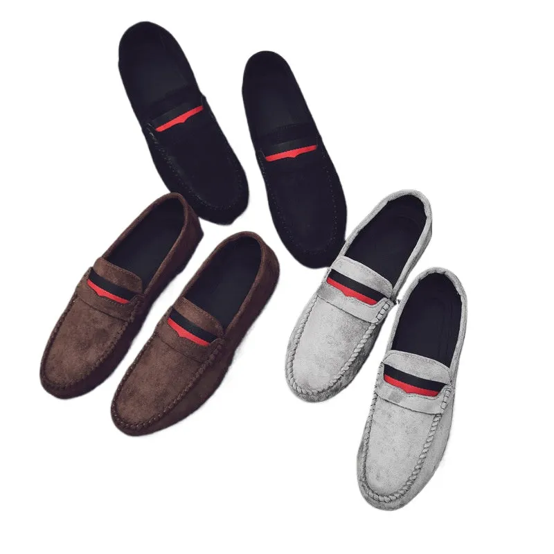 Summer Korean version tide shoes men's social loafers men's social people lazy shoes black one-pedal casual shoes men