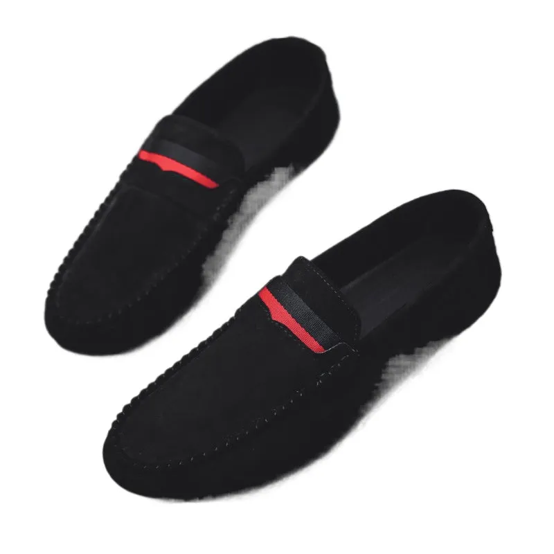 Summer Korean version tide shoes men's social loafers men's social people lazy shoes black one-pedal casual shoes men