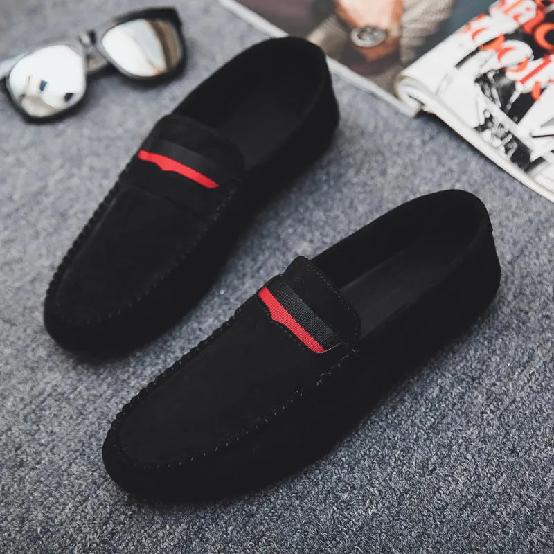 Summer Korean version tide shoes men's social loafers men's social people lazy shoes black one-pedal casual shoes men
