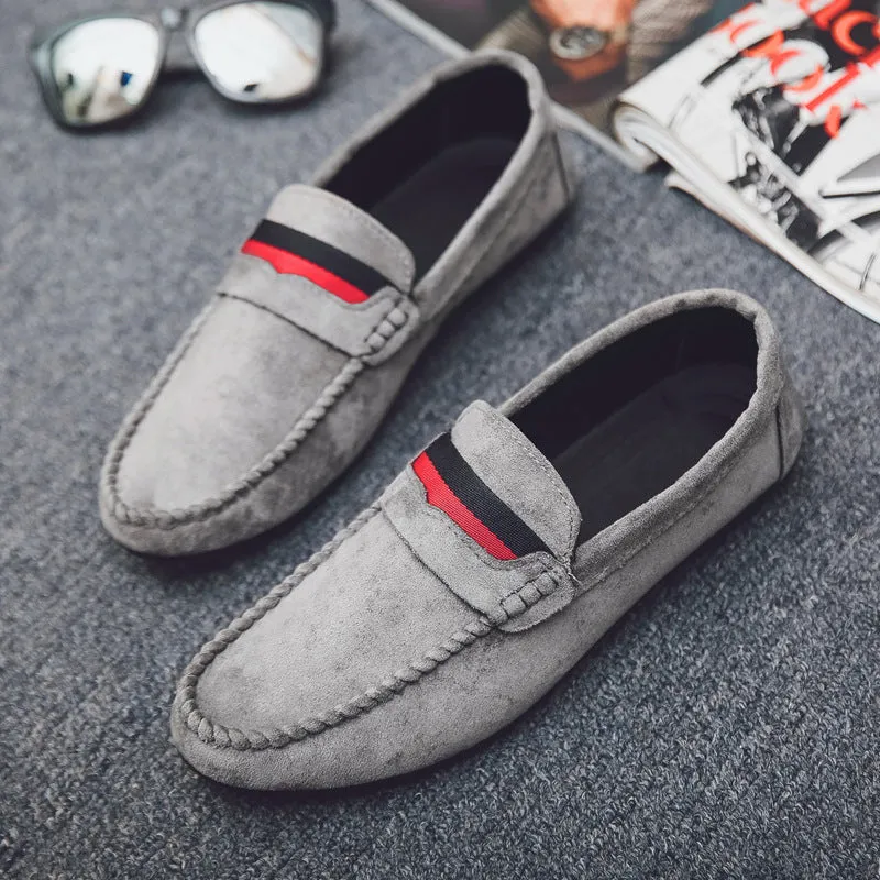 Summer Korean version tide shoes men's social loafers men's social people lazy shoes black one-pedal casual shoes men