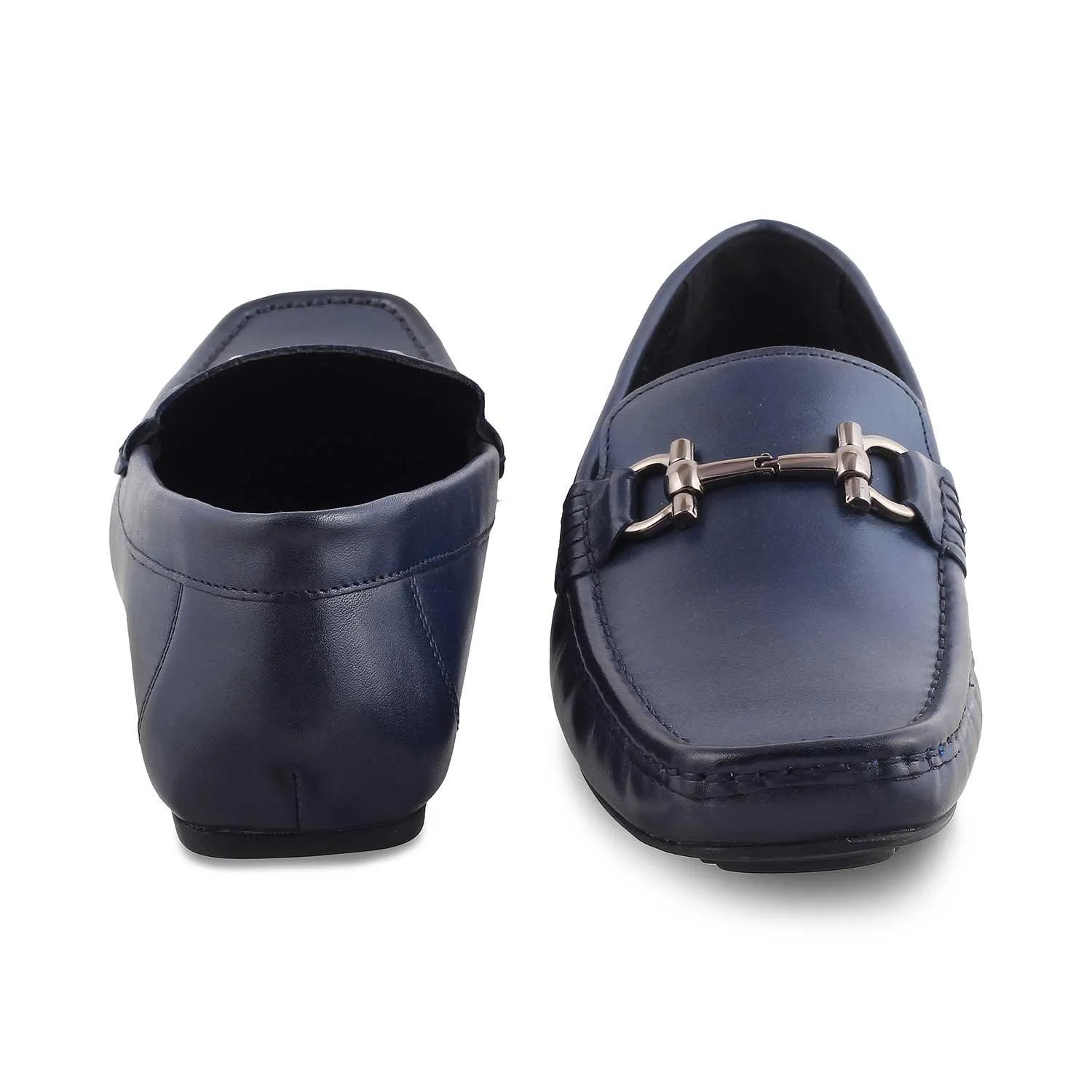 The Milane Blue Men's Leather Loafers Tresmode