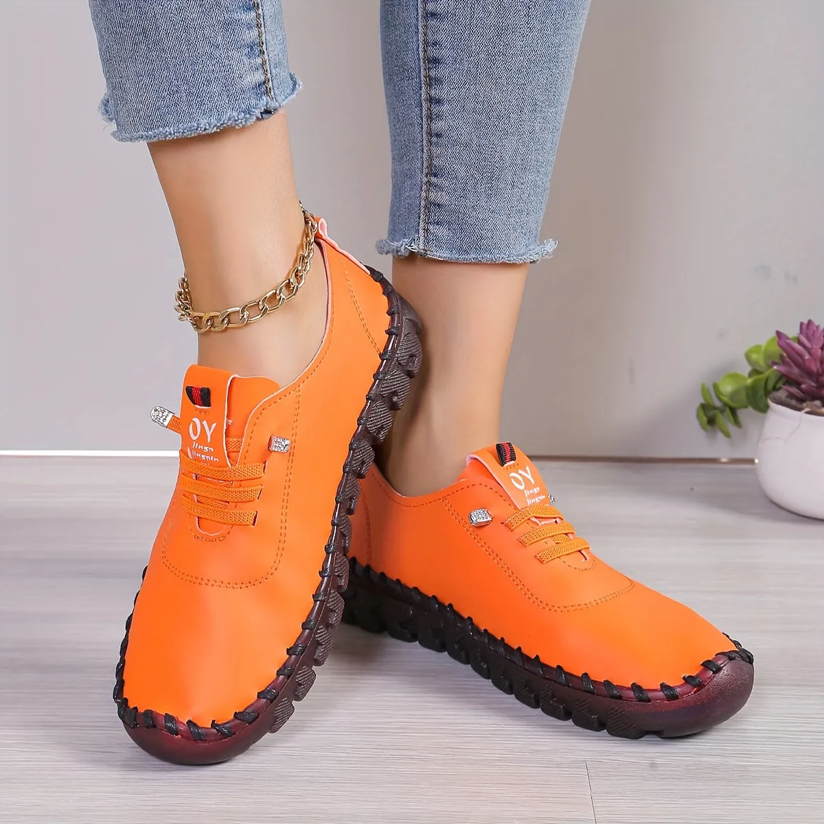 Women's Yellow SlipOn Sneakers Comfy NonSlip For Summer And AllSeasons